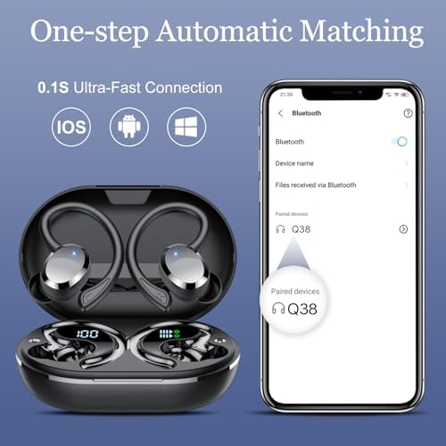 Transform Your Audio Experience with Cutting-Edge Bluetooth 5.4 Wireless Earbuds – Hi-Fi Stereo Sound with Advanced ENC Noise Cancellation – IP7 Waterproof for Ultimate Durability – 68-Hour Battery Life with Dual LED Display for Real-Time Monitoring – Perfect for Active Lifestyles and Everyday Connectivity