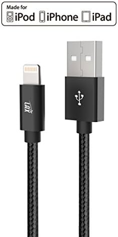 LAX MFi Certified Lightning Cable for i Phone & i Pad – 6 ft Durable Braided USB Cord with Fast Charging Capability for Enhanced Performance and Compatibility Across All Devices