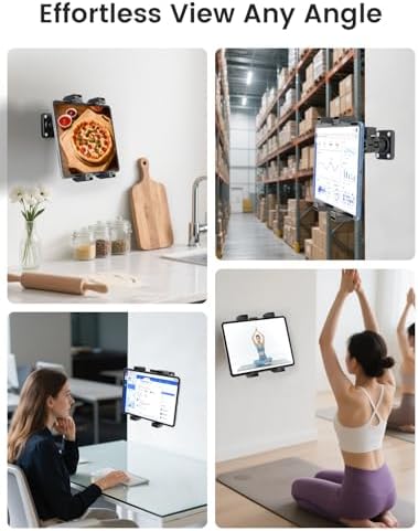 OHLPRO Heavy-Duty Adjustable Tablet Car Mount for i Pad, i Pad Mini & Samsung Galaxy – Ultimate Versatile Holder for 7″-11.5″ Tablets – Secure Dash, Wall, or Desk Installation for Hands-Free Navigation & Productivity Enhancement