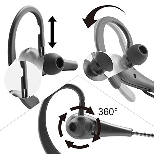 Professional Wired Mono Headset with Adjustable Earhook and Bendable Boom Mic – Superior Audio Clarity for Smartphones, Tablets, and PCs – Lightweight Design for All-Day Comfort and Enhanced Compatibility