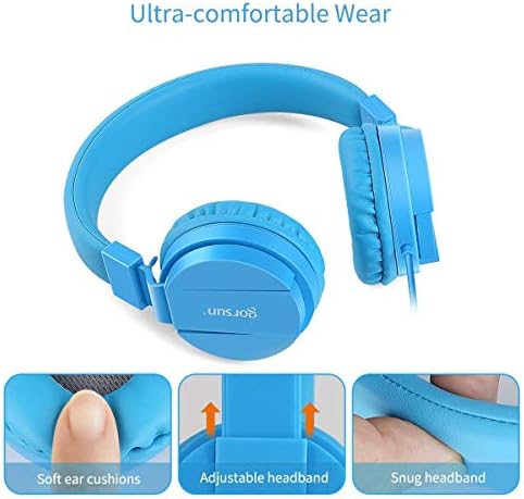 Gorsun Pink Adjustable Kids Headphones – Lightweight Stereo Earphones for Toddlers, Customizable Fit for Growing Ears, Durable Design for Learning & Play, Ideal for All Devices, Protect Hearing with Volume Limiting Features