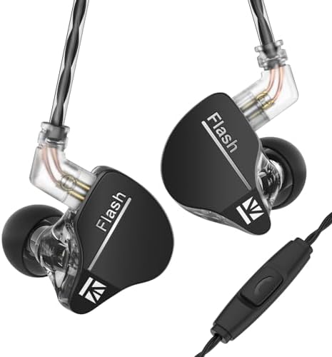 Transform Your Sound Journey with keephifi KBEAR Flash Hi-Fi Earphones – Premium Dual Driver Hybrid In-Ear Monitors in Stunning CNC Aluminum Alloy, Featuring Detachable 2 PIN-C Cable for Customization and Ergonomic Comfort for Extended Listening Sessions (Purple, Without Mic)