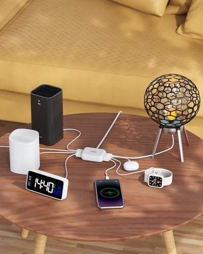 Ultimate 8-Port USB Charging Hub with PD20 W Fast Charging – Compact Multi-Device Power Station for Travel, Home, and Camping – Versatile USB-C & USB-A Ports for Rapid Device Compatibility and Safety Features