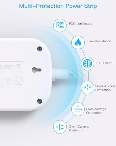 One Beat Cruise Essentials 2025 – Compact Power Strip with 3 AC Outlets and 4 USB Ports (2 USB-C), Ideal for Travel, Dorms, and Cruises – 3 ft Flat Plug Extension Cord, Non-Surge Protector, ETL Certified for Safety and Compatibility