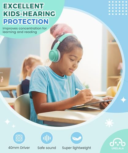 C3 Kids Foldable Wired Headphones – Lightweight On-Ear Design with Adjustable Headband for Optimal Comfort – Ideal for School, Home, and Travel – 3.5 mm Jack Compatible with Tablets and Laptops – Safe Sound Experience with Volume Limiter for Young Listeners