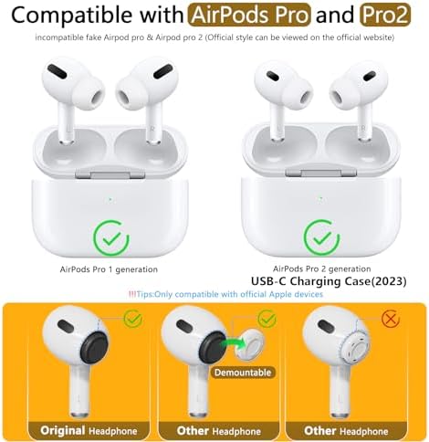Revolutionize Your Air Pods Pro Listening Experience with Premium Memory Foam & Silicone Replacement Ear Tips – Superior Noise Isolation & Dust Defense, USB-C-Compatible, Tailored Fit in 3 Sizes (Small/Medium/Large) for Ultimate Comfort and Enhanced Sound Quality