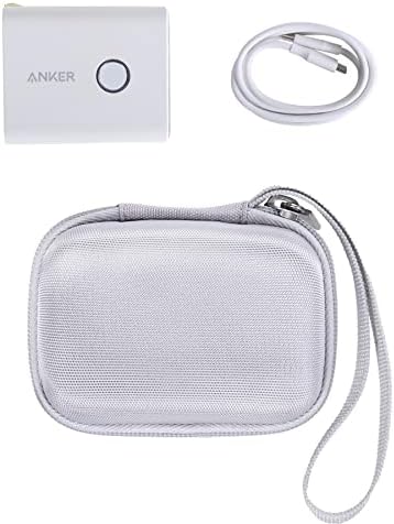 Khanka Protective Hard Case for Anker 45 W Wall Charger & 20 W Portable Charger – Ultimate Travel Companion for Anker 521 Power Bank (Power Core Fusion) – Lightweight Shockproof Design, Modern White Finish, Secure Zipper Closure for Enhanced Portability and Device Safety