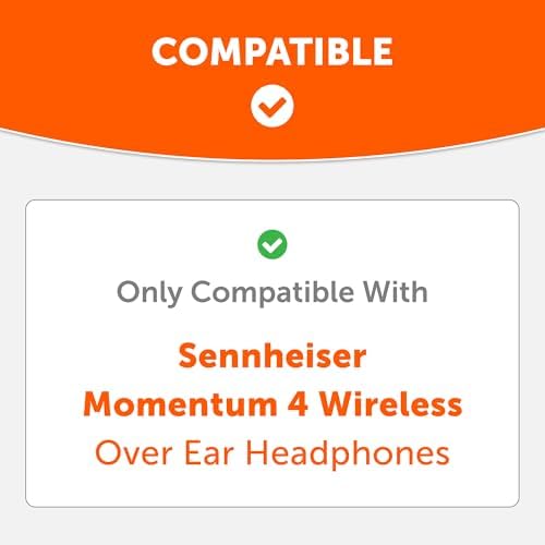 Transform Your Sennheiser Momentum 4 with WC Sweat Z Earpad Covers – Stylish Black Camo Protection for Active Lifestyles – Sweatproof, Washable Silicone Ear Pads for Ultimate Comfort and Enhanced Longevity