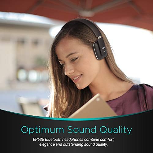 August EP636 Wireless Bluetooth Headphones – Premium On-Ear Design with NFC Technology for Instant Pairing – High-Fidelity Audio Performance for Audiophiles and Professionals – Long-Lasting 10-Hour Battery for Uninterrupted Listening – Built-In Microphone for Effortless Hands-Free Communication – Ideal for Commuters, Fitness Enthusiasts, and Daily Use