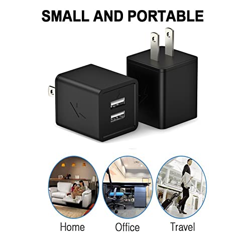 Ultra-Fast i Phone Dual Port Charger Set – 6 FT Lightning Cable & Compact Wall Plug Adapter for i Phone 14, 13, 12, 11 Pro Max, XS, X, 8, 7 Plus, SE & i Pad – Quick Charge Technology for Seamless Power on the Go