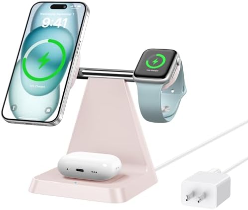 Revolutionize Your Charging Experience with the 3 in 1 Magnetic Wireless Charger – Fast, Compatible, and Space-Saving Solution for Smartphones, Smartwatches, and Earbuds