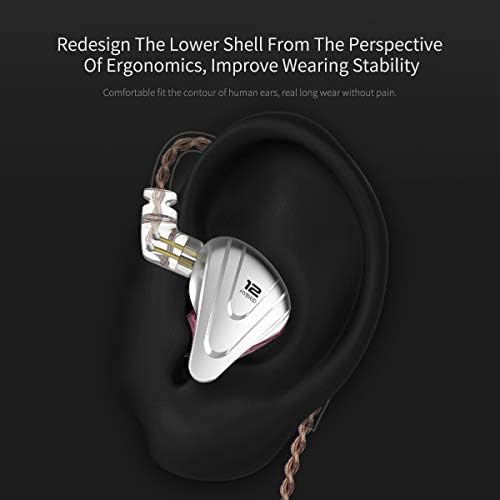 Kinboofi KZ ZSX Hybrid In-Ear Monitor Earbuds – Premium 5 Balanced Armature and 1 Dynamic Driver IEMs with Zinc Alloy Faceplate, Detachable 2-Pin Cable, and Ergonomic Design for Superior Comfort and Audio Clarity in Striking Purple Finish