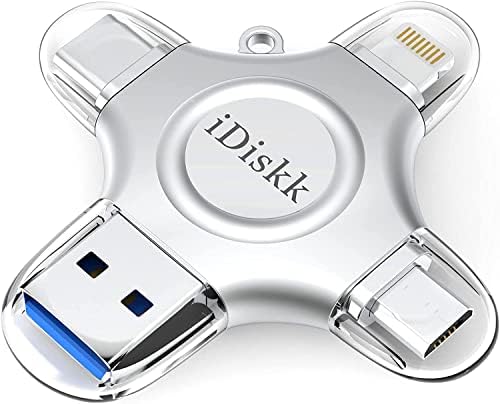 Revolutionize Your File Management with the MFi Certified i Diskk 128 GB Flash Drive – Ultimate 4-in-1 Storage Solution for i Phone 15, 16, i Pad & More! Seamlessly Transfer Photos, Videos & Files Across i OS, Android, Samsung, Type-C & Mac Book – Lightning-Fast USB 3.0 Speed & Enhanced Compatibility for All Your Devices! Perfect for Expanding Your Digital Library with Compact, Durable Design!