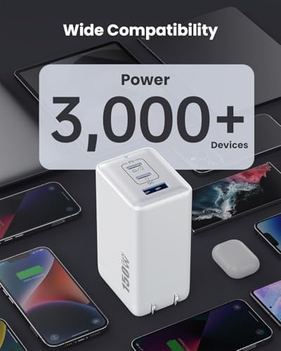 Ultimate 150 W USB-C Charging Hub – Compact Multi-Device Power Adapter with 3 Fast-Charging Ports for Mac Book Pro, i Phone 16, Galaxy S24, and Dell Laptops – Enhanced Efficiency with Ga N Technology for Professionals on the Go