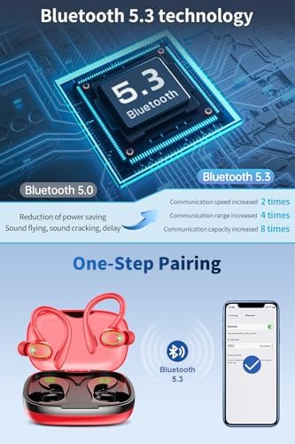 Premium Wireless Earbuds with 60 Hours Playback | Bluetooth 5.3 Noise Cancelling Headphones | IPX6 Waterproof Design for Active Lifestyles | LED Battery Indicator & Dual Mics for Clear Calls | Ultimate Comfort & Audio Quality for Music, Sports, and Daily Use