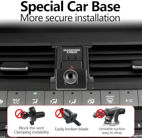 Premium Car Phone Holder Mount for Honda Accord 2008-2012 – Secure Mobile Device Cradle for Effortless Navigation and Hands-Free Use – Sleek No Bar Display Design, Easy Installation, and Enhanced Durability – Perfect for LX, LX-P, SE, EX, EX-L, and LX-S Models – Elevate Your Driving Safety with Optimal Viewing and Stability
