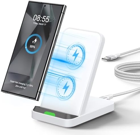 15 W Fast Wireless Charging Stand for Moto G Power 5 G 2024, Edge/Razr 2024, G Stylus 5 G – Compatible with i Phone 16/15, Samsung Galaxy S25/S24 Ultra/S24 FE/S23/S22, Google Pixel 9 Pro/8/7 – Sleek Design with Safety Features for Efficient Charging 15 W Fast Wireless Charging Stand for Moto G Power 5 G 2024, Edge/Razr 2024, G Stylus 5 G – Compatible with i Phone 16/15, Samsung Galaxy S25/S24 Ultra/S24 FE/S23/S22, Google Pixel 9 Pro/8/7 – Sleek Design with Safety Features for Efficient Charging