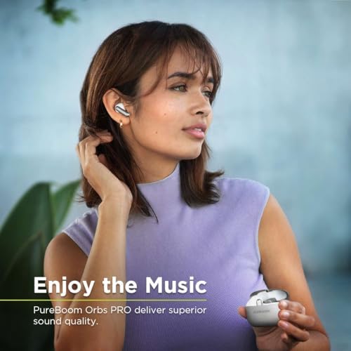 Elevate Your Audio Experience with Pure Gear Pure Boom Orbs Pro Wireless Earbuds – Advanced Active Noise Cancellation for Distraction-Free Listening, Premium High-Fidelity Sound for Audiophiles, Sleek and Durable Zinc Alloy Case for On-the-Go Lifestyle, Effortlessly Compatible with i Phone, Android, Laptops, and TVs – Perfect for Commuters, Fitness Buffs, and Home Music Lovers