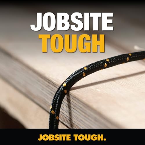 DEWALT MFi Certified Lightning to USB C Charging Cable – 4 FT Reinforced Braided Cord for Apple Devices – Fast Charge & Data Transfer – Durable, Tangle-Free Design for i Phone & i Pad Compatibility