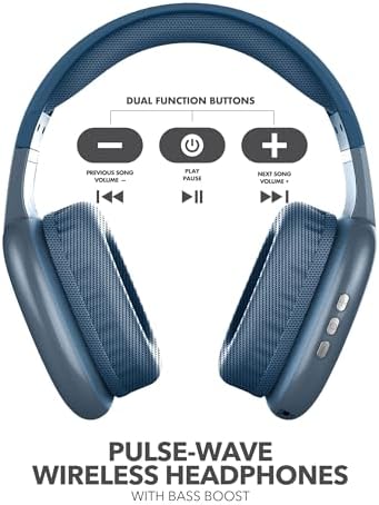 RCA Wave-56 Wireless Over-Ear Headphones – Elevate Your Listening Experience with Hi-Res Audio, Enhanced Bass, and 20-Hour Battery Life, Featuring Innovative Transparency Mode for Seamless Surround Awareness, Ultra-Lightweight and Travel-Ready Design in Elegant White Finish