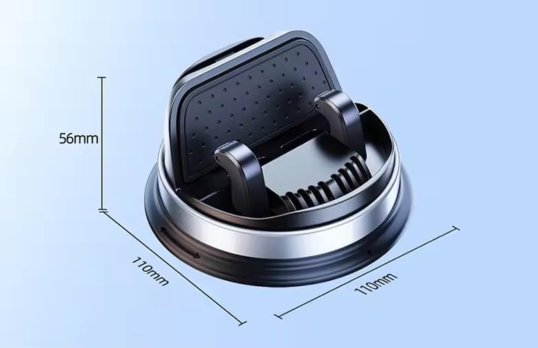 Universal Car Dashboard Phone Holder: Non-Slip Silicone Mount with 360° Rotation & 30° Adjustable Design for All Smartphones Including i Phone 16 Pro Max, Android & Pixel – Enhance Your Driving Safety and Navigation Experience