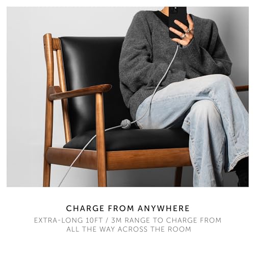 Native Union Anchor Cable 240 W: 10 ft Eco-Friendly Reinforced Braided USB-C to USB-C Power Delivery 3.1 Charging Cable with Weighted Knot for i Phone 16, Mac Book Pro 14″/16″ M2 – Ultra-Fast, Durable, Tangle-Free Charging Solution