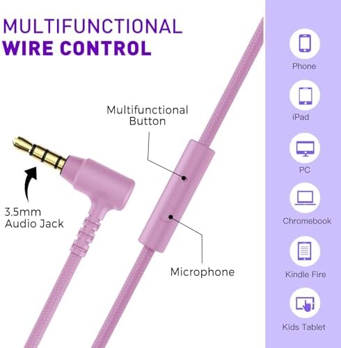 Rockpapa 950 Kids Wired Headphones – Vibrant Black and Green On-Ear Style with Built-in Microphone for Enhanced Online Learning, Foldable for Ultimate Portability, Compatible with Laptops, Tablets, and Chromebooks for Seamless Classroom Engagement and Daily Use