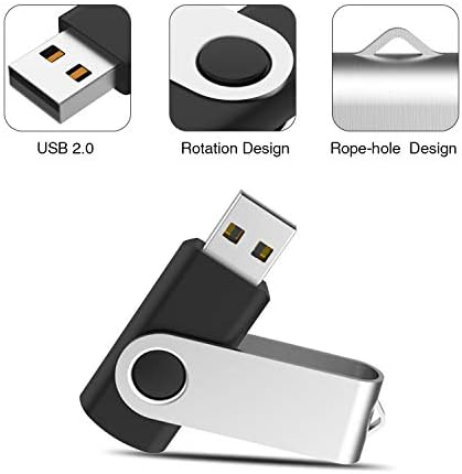 RAOYI 20 Pack 16 GB USB Flash Drive Set – Versatile USB 2.0 Memory Sticks for Effortless Data Storage and Sharing – Sleek Black Design for Home, Office, and Educational Use – Reliable and Portable Pen Drive Bundle