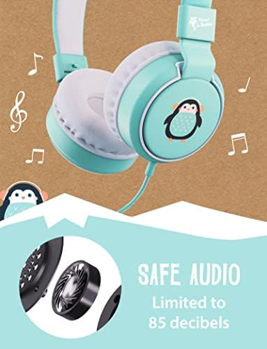 Planet Buddies Eco-Friendly Pink Owl Headphones for Kids – Safe Wired Earphones with 85 d B Volume Limiter, Compact Foldable Design for School & Travel, Hands-Free Microphone for Engaging Learning, Ultra-Lightweight Comfort for Young Ears