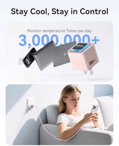 Kuulaa 35 W Ga N USB C Charger Block – Ultra-Compact Fast Charging Adapter for i Phone 16/15/14/13 & Galaxy S25/S24/S23 – Advanced PPS Technology for Customized Power Delivery – Perfect for Travel and Daily Use with Enhanced Safety Features