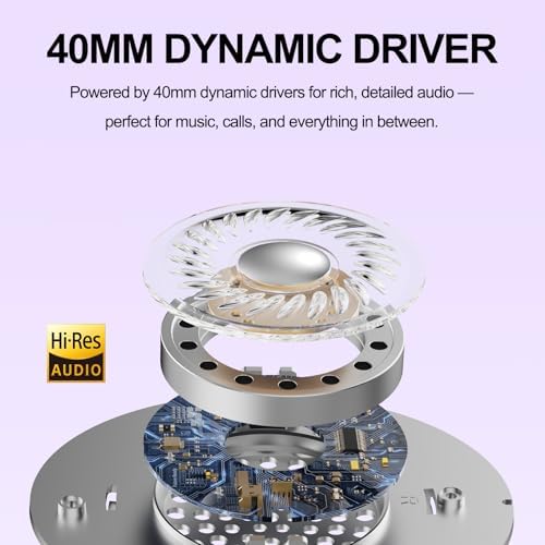 Experience Ultimate Sound Clarity with Stylish Purple USB C Wired Over-Ear Headphones – Immerse Yourself in Exceptional Hi-Fi Stereo Audio and Advanced Noise Isolation for Unmatched Comfort, Ideal for Music Aficionados and Professionals, Fully Compatible with USB C Devices