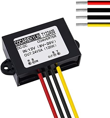 Heavy Duty Waterproof 24 V to 12 V DC Power Converter – 5 A 60 W Versatile Adapter for Vehicles, Marine, and Solar Applications by EKYLIN Power Accessories – Reliable, Durable, and Efficient Power Solution for Every Outdoor Adventure