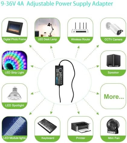 Versatile 120 W Universal AC to DC Power Adapter – Adjustable 3 V to 12 V, 10 A Output with 14 Interchangeable Tips & Polarity Converter for Seamless Compatibility with LED Strip Lights, Printers, CCTV Cameras, and More – Ultimate Efficiency and Durability Ensured