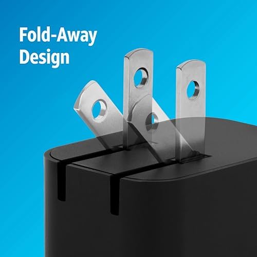 AT&T 40 W USB-C Fast Charging Wall Adapter – Ultimate Travel Companion with Foldable Prongs for i Phone, i Pad, Samsung Galaxy, Google Pixel & More – Universal Compatibility for Rapid Power Delivery Anytime, Anywhere