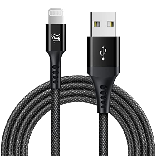 LAX 4 FT Pink Nylon Braided Fast Charging Lightning Cable – Apple MFi Certified for i Phone 14/13/12/11/XS/8/7/6 S/6/SE/5 S, i Pad & i Pod – Durable, Tangle-Free Design for Maximum Efficiency and Style