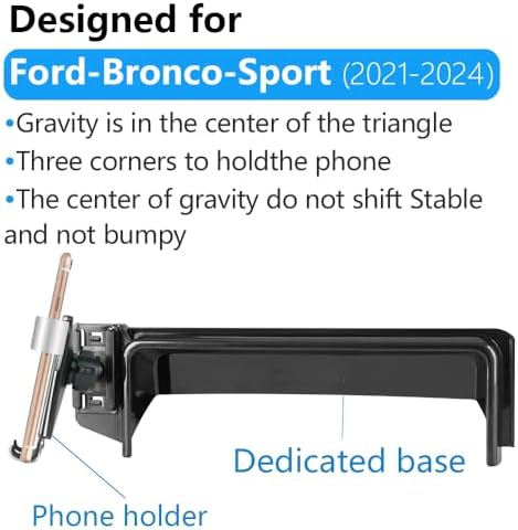 Ford Bronco Sport 2021-2024 Premium Car Phone Holder – Secure Gravity Mount for Safe Navigation & Hands-Free Calling – Effortless Installation, Adjustable Viewing Angles, Integrated Charging for Ultimate Convenience – Essential Auto Interior Accessory for Modern SUVs