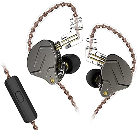 KZ ZSN Pro Dual Driver Earphones – Premium Hi-Fi Sound with 1 BA & 1 DD for Audiophiles – Detachable Cable for Customization – Noise-Cancelling In-Ear Monitors – Perfect for Musicians & Music Lovers Seeking Superior Clarity and Comfort