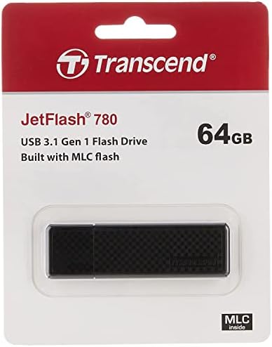 Transcend 16 GB Jet Flash 780 USB 3.0 Flash Drive – Sleek Black High-Speed Portable Storage for Effortless Data Transfer and Ultimate Compatibility