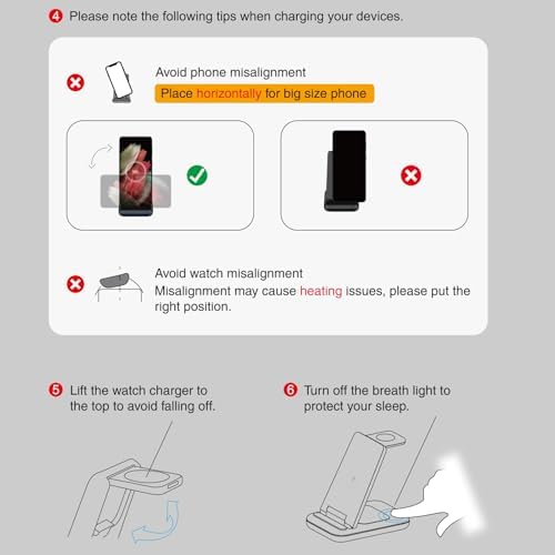 HOLYJOY 3-in-1 Foldable Wireless Charger – Ultimate Fast Charging Station for Samsung Galaxy S25 Ultra, S24, Note 20, Galaxy Watch 7/6/5/4/Active 2 & Buds – Compact Travel Charger with Non-Slip Design and LED Charging Indicator for Seamless Device Management on the Go