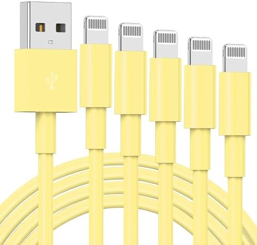 Premium 3-Pack Apple MFi Certified Lightning to USB Charger Cables – 6 FT Durable Fast Charging Cords for i Phone 13/12/11/11 Pro/11 Max/X/XS/XR/XS Max/8/7/6 – Enhanced Performance and Extended Reach for Seamless Device Connectivity