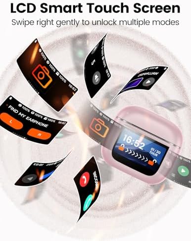 Ultimate Bluetooth 5.3 Wireless Earbuds – Experience Superior Deep Bass with 50-Hour Playtime, IPX7 Waterproof Design for Enhanced Durability, Featherlight In-Ear Fit for All-Day Comfort, Integrated Microphone for Clear Hands-Free Calling, Effortless Compatibility with i OS & Android Devices – Ideal Gift for Music Enthusiasts and Fitness Lovers