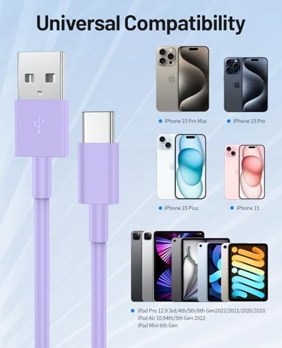 Enhance Your Driving Experience with the 3-Pack MFi Certified Car Play Cable for i Phone 15/16 Series – 6 FT Fast Charging & Durable USB-C Connection for Effortless Navigation and Hands-Free Communication