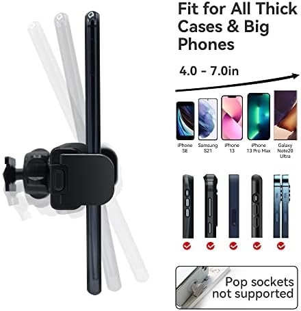 Ford F-150 2015-2020 Magnetic Phone Holder – BEERTE 360° Adjustable Car Mount for 4-7″ Smartphones – Secure Navigation Accessory for Enhanced Driving Safety and Convenience