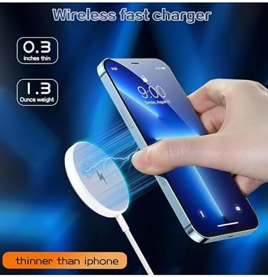 Ultra-Fast 15 W Magnetic Wireless Charger for i Phone 16/15/14/13/12 & Samsung Galaxy S25 – 10 ft Long Cable 2-Pack with Type-C 20 W PD Block – Enhanced Safety and 360° Flexibility for Optimal Charging Experience