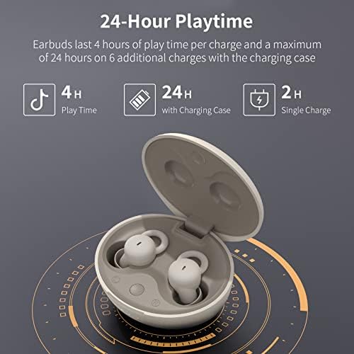 Ultimate Sleep Enhancer: Ultra-Comfort Bluetooth Earbuds for Side Sleepers – Advanced Noise-Cancellation for Snoring Relief and Restorative Sleep – Discreet, Lightweight Design for Uninterrupted Nighttime Bliss