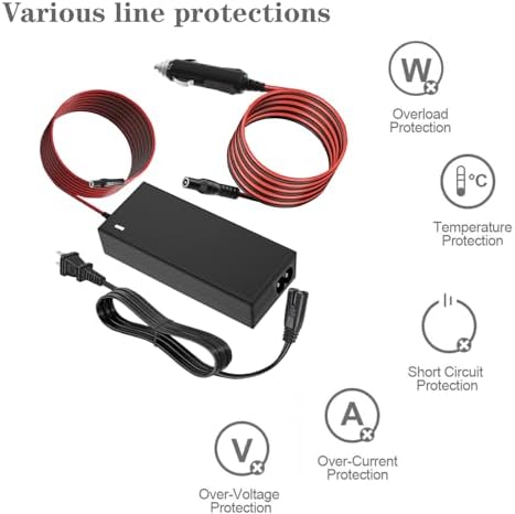High-Performance 56 W AC Power Adapter for NOCO Jump Starters – Ultimate Compatibility with GB70, GB150, GB250+, GB251+, and GB500 Models – Rapid Charging for Optimal Lithium Battery Efficiency and Dependability