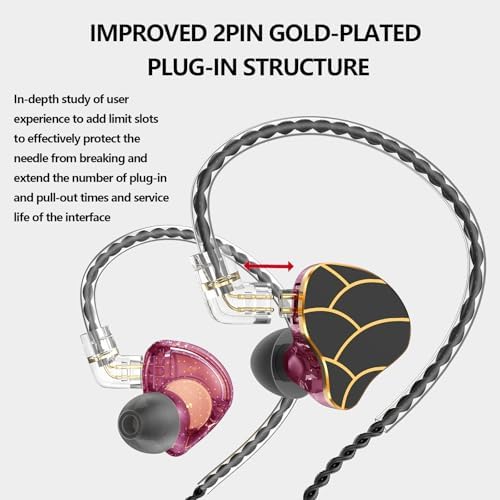 Premium Hybrid In-Ear Monitors with Advanced 1 BA + 1 DD Technology | Unmatched Comfort for Long Listening Sessions | Deep Bass for Gaming and Music Enthusiasts | Ergonomic Design for Noise Isolation and Fit | Universal Device Compatibility | Elevate Your Sound Experience Today