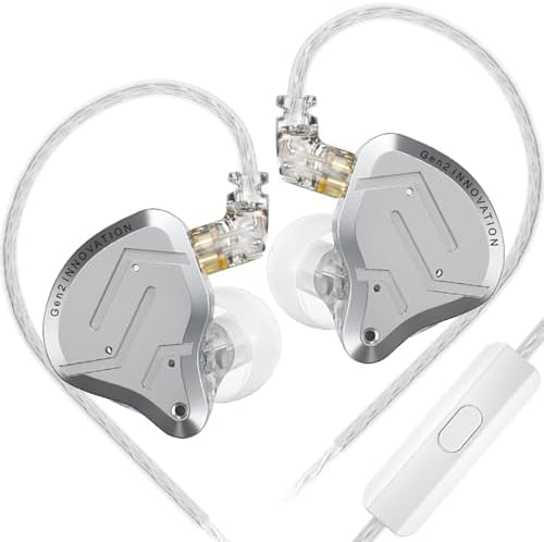 KZ ZSN PRO 2 Hi Fi IEM Earbuds – Dynamic Driver & Balanced Armature Hybrid Technology for Heavy Bass Enthusiasts, Stylish Glare Blue Design, Ergonomic Comfort for All-Day Wear, Seamless Device Compatibility for Ultimate Versatility