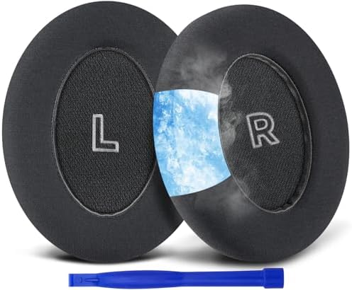 Transform Your Listening with SOULWIT Cooling Gel Replacement Earpads for Bose QC Ultra Wireless Headphones – Unmatched Comfort, Breathable Ice Silk Fabric, and Superior Noise Cancellation for Long-Lasting Enjoyment – Easy Installation and Sleek Black Design