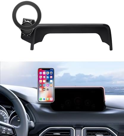 Maser Weller 10.25-Inch Car Phone Holder for Mazda CX-5 (2021-2025) – 360° Rotating Magnetic Cradle, Air Vent Safe Mount, Premium Stability, Hands-Free Navigation, Seamless Integration with Mag Safe Technology, Enhance Your Driving Experience and Stay Connected